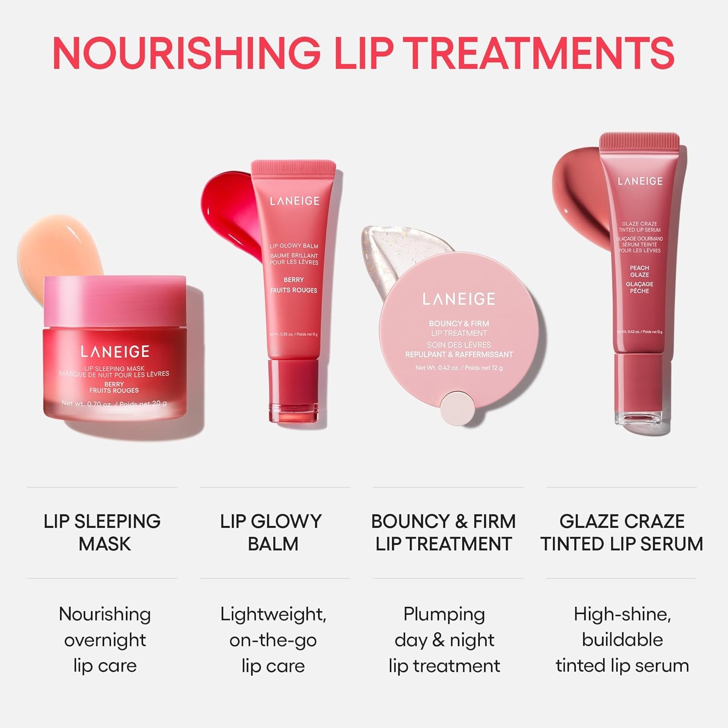 image:imageLANEIGE Glaze Craze Tinted Lip Serum Hydrating Lip Serum for Glossy Nourished Lips with Plumping PolypeptidesDonut Delight
