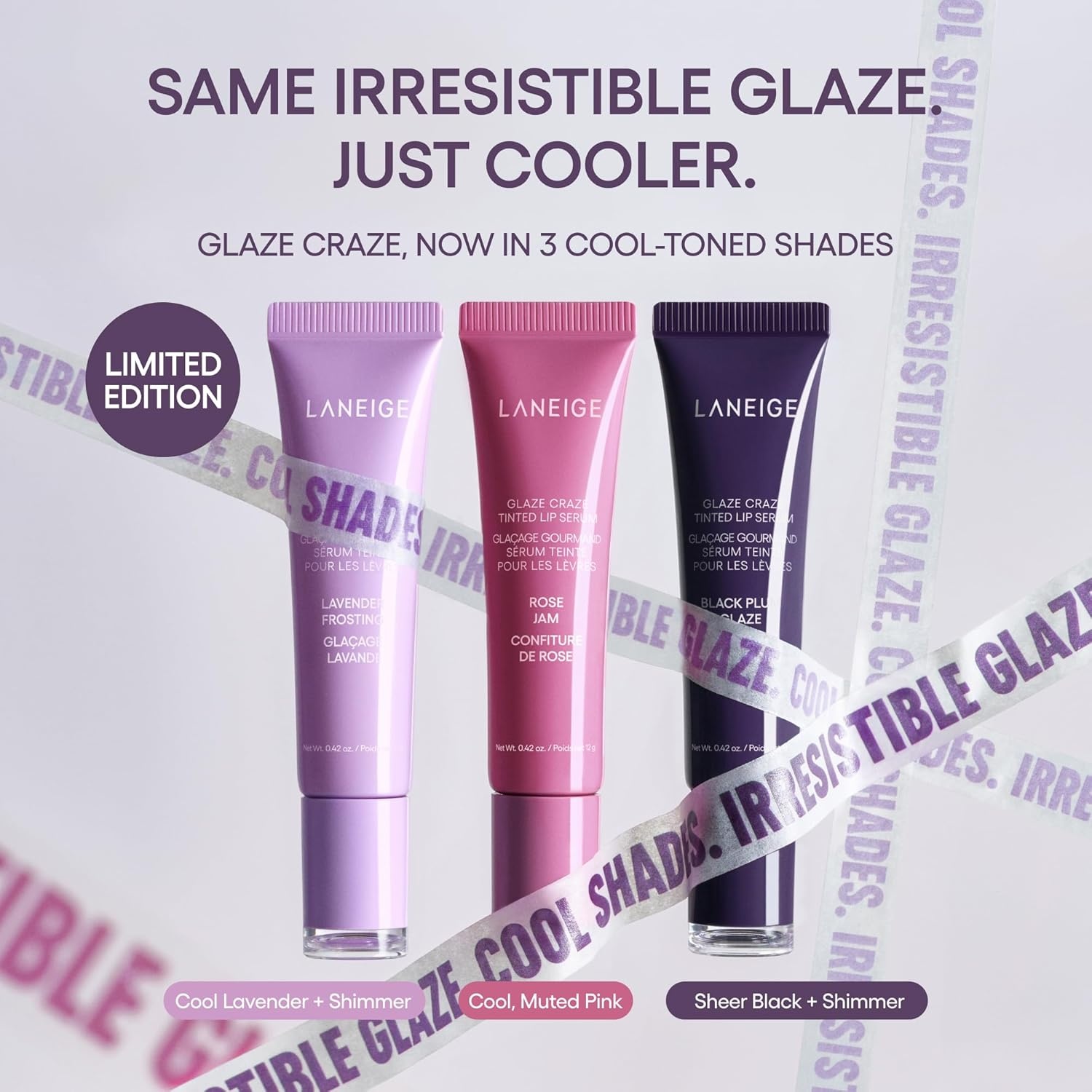 image:imageLANEIGE Glaze Craze Tinted Lip Serum Hydrating Lip Serum for Glossy Nourished Lips with Plumping PolypeptidesLavender Frosting