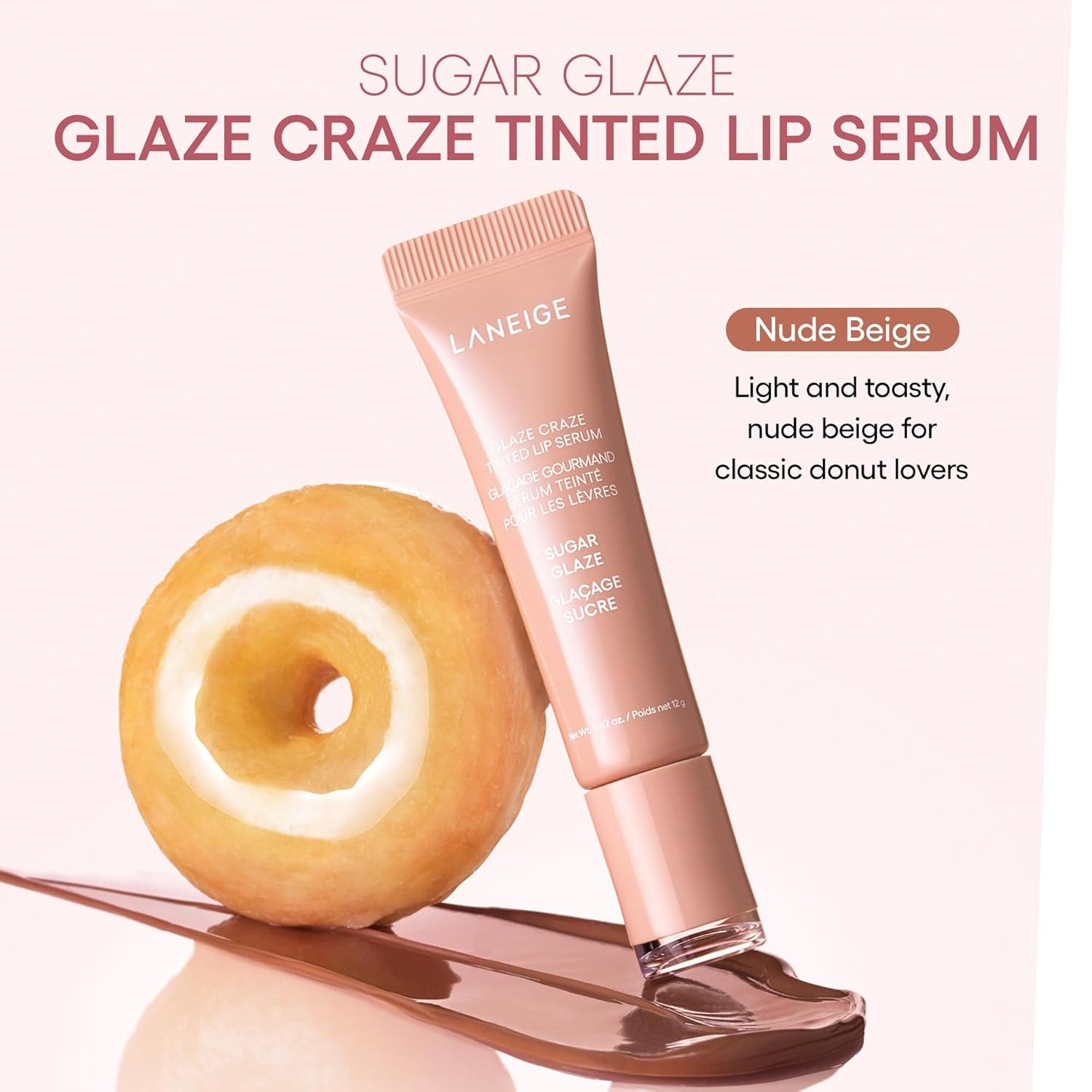 image:imageLANEIGE Glaze Craze Tinted Lip Serum Hydrating Lip Serum for Glossy Nourished Lips with Plumping PolypeptidesSugar Glaze