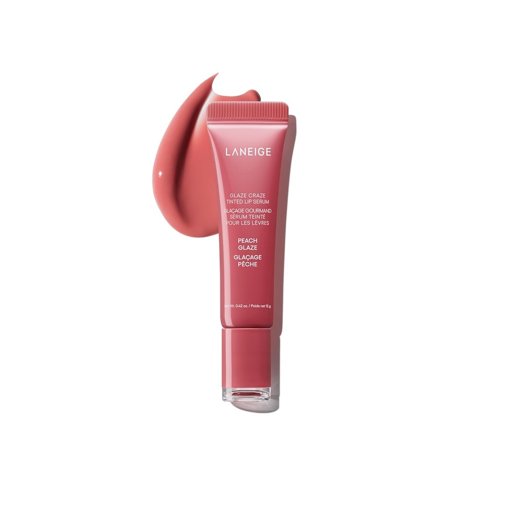 image:imageLANEIGE Glaze Craze Tinted Lip Serum Hydrating Lip Serum for Glossy Nourished Lips with Plumping PolypeptidesPeach Glaze