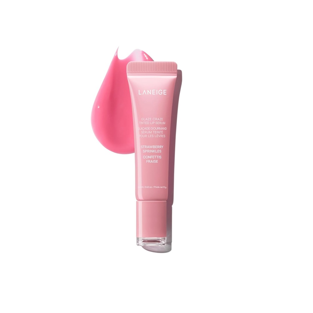 image:imageLANEIGE Glaze Craze Tinted Lip Serum Hydrating Lip Serum for Glossy Nourished Lips with Plumping PolypeptidesStrawberry Sprinkles