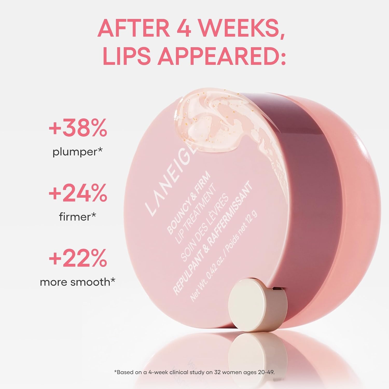 image:imageLANEIGE Bouncy amp Firm Lip Treatment Plumping amp Firming Lip Care with Peony amp Collagen Complex Ceramide Capsules amp 5D Hyaluronic Acid for Hydration