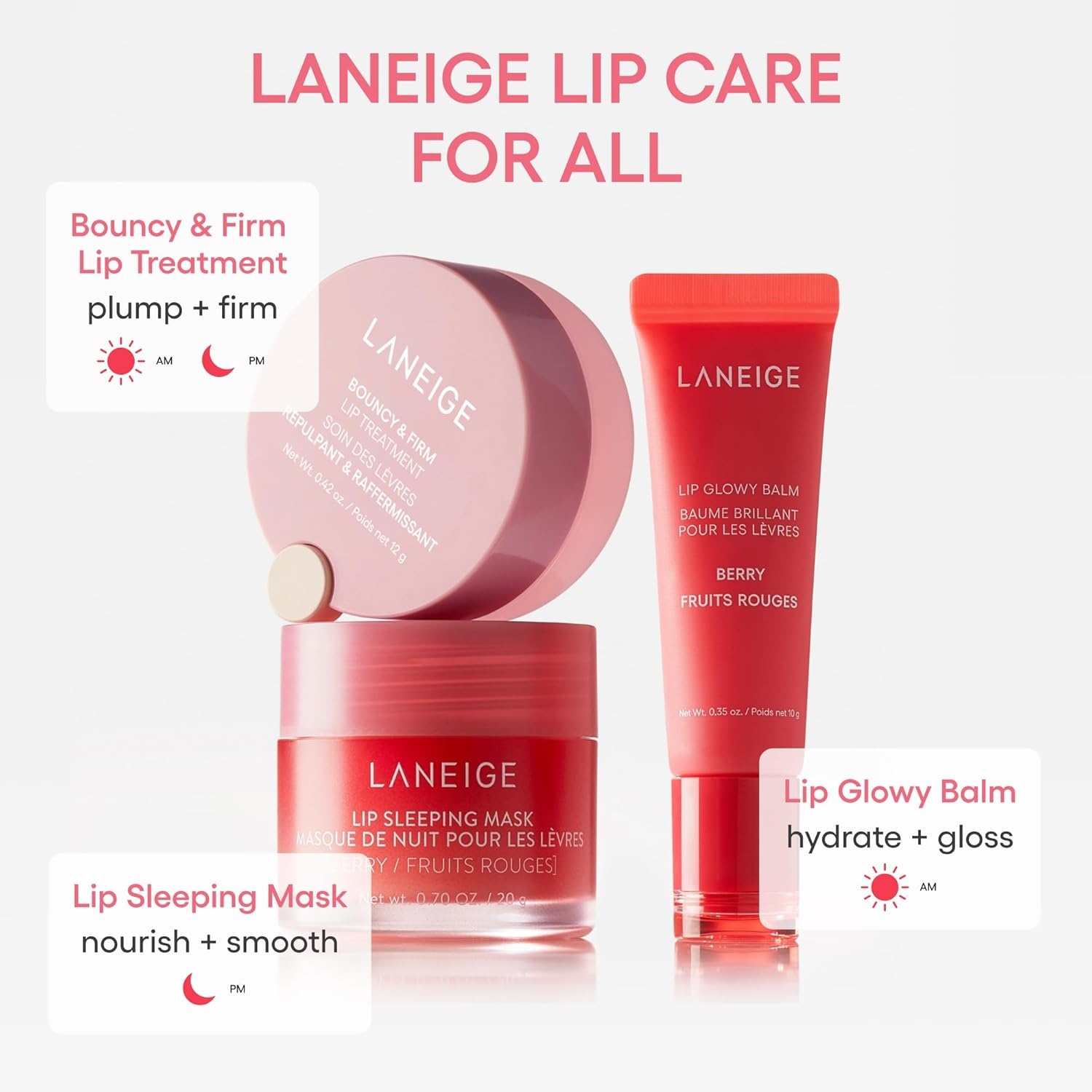 image:imageLANEIGE Bouncy amp Firm Lip Treatment Plumping amp Firming Lip Care with Peony amp Collagen Complex Ceramide Capsules amp 5D Hyaluronic Acid for Hydration