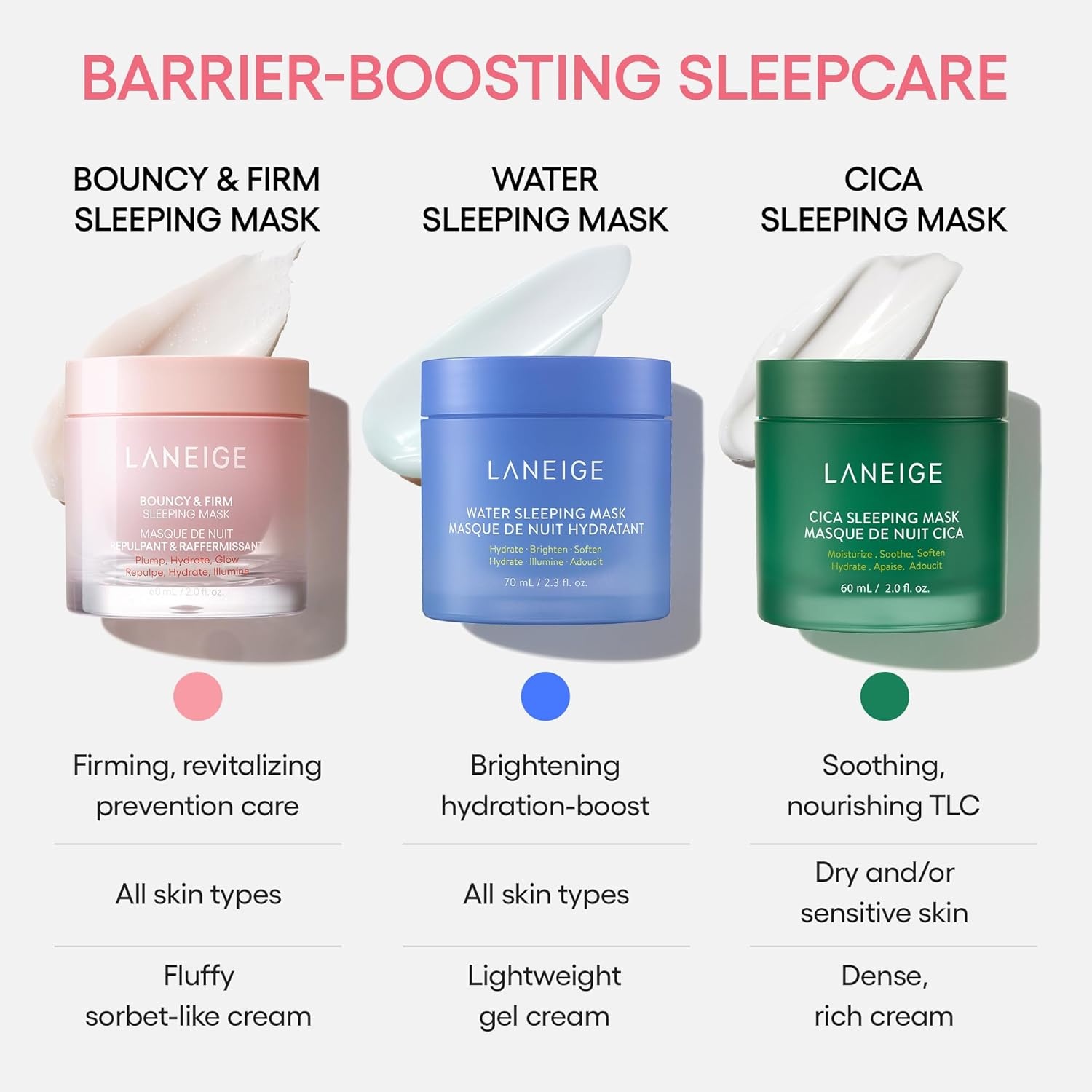 image:imageLANEIGE Bouncy and Firm Sleeping Mask Revitalize Smooth Peony amp Collagen Complex BarrierBoosting Hydration20 fl oz60 ml Full Size
