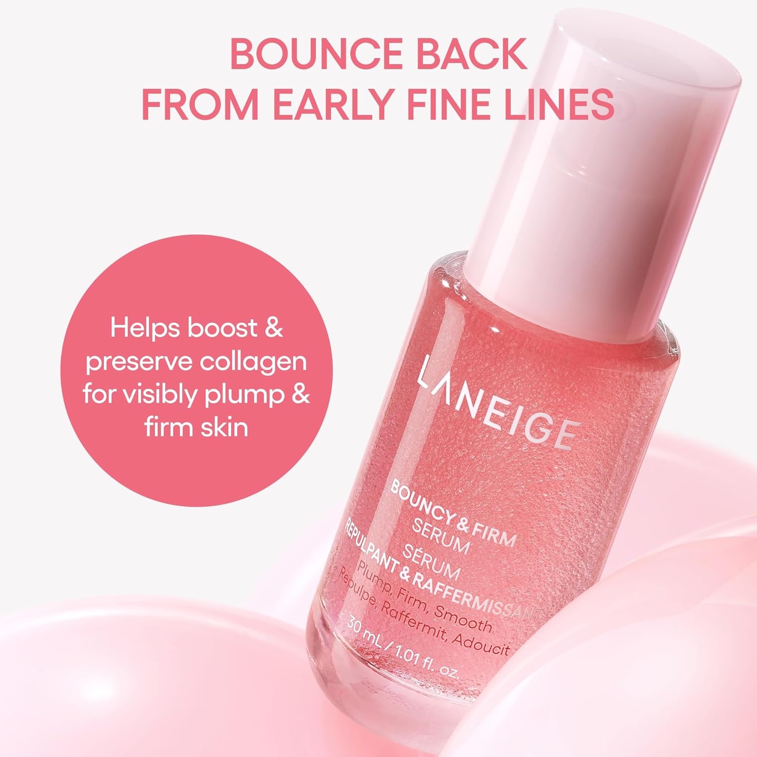 image:imageLANEIGE Bouncy and Firm Sleeping Mask Revitalize Smooth Peony amp Collagen Complex BarrierBoosting HydrationBouncy Skin On The Go Set