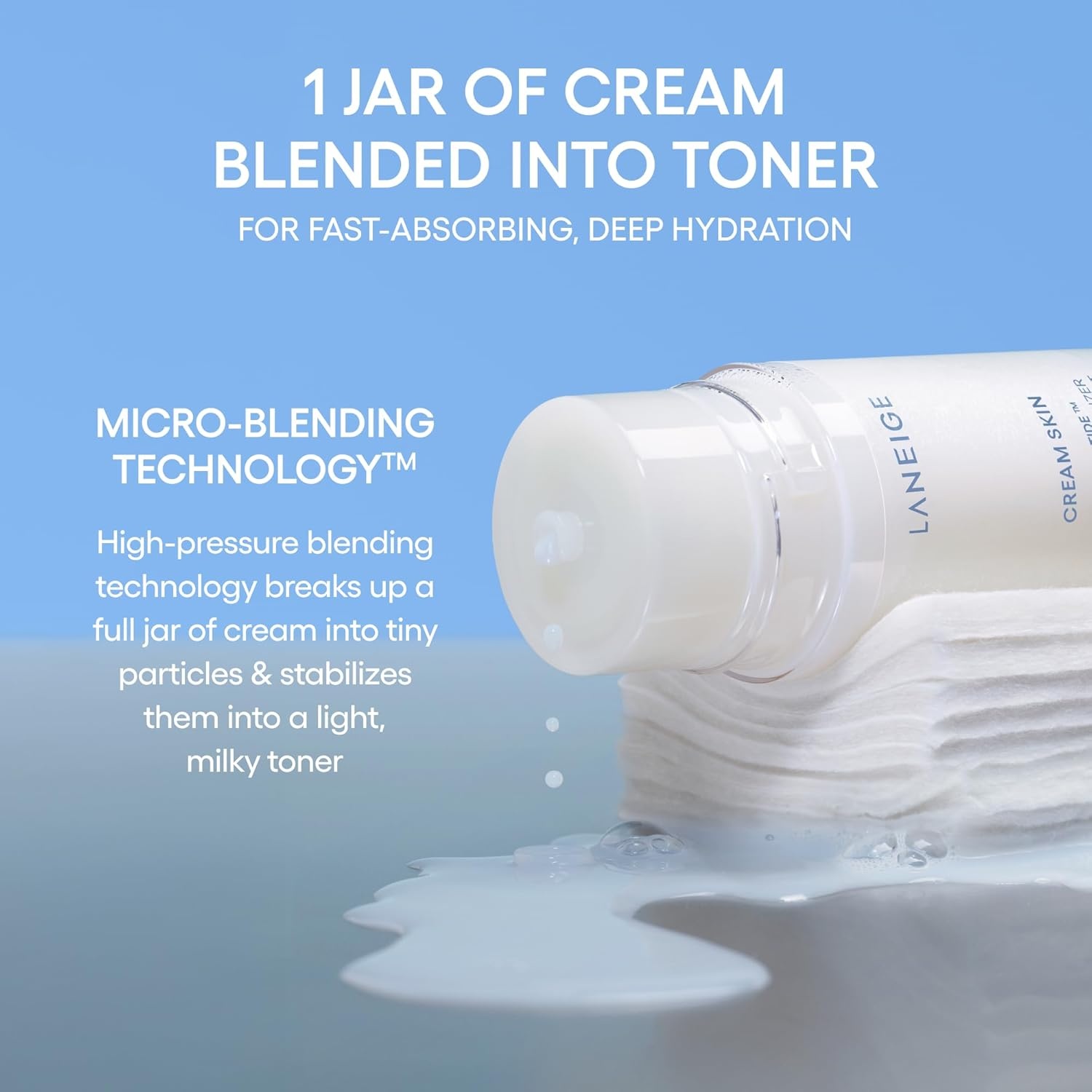 image:imageLANEIGE Cream Skin Toner amp Moisturizer Lightweight Refillable Korean Milky Toner with Ceramide amp Peptide for Hydration Firming amp Barrier Support574 fl oz 170 ml