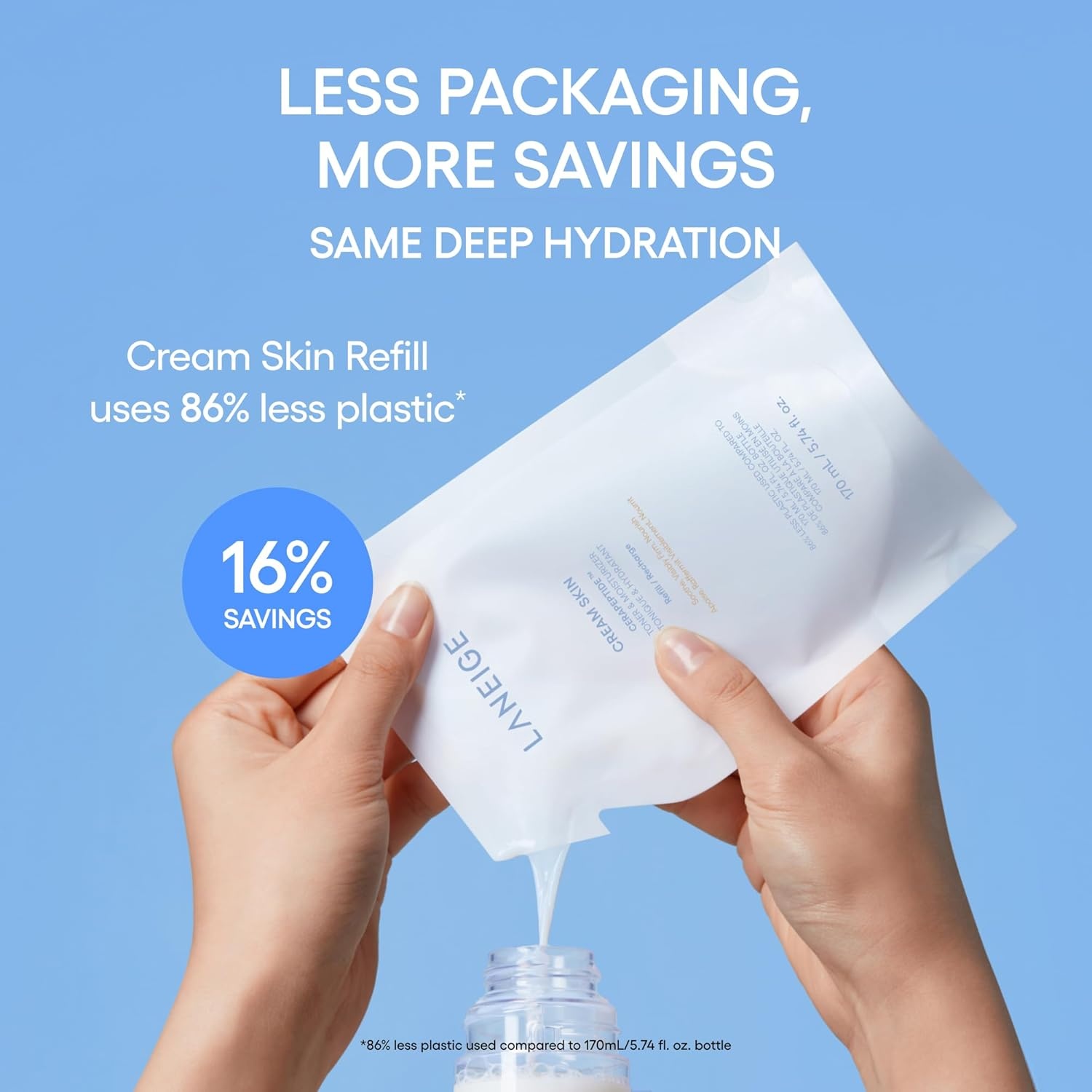 image:imageLANEIGE Cream Skin Toner amp Moisturizer Lightweight Refillable Korean Milky Toner with Ceramide amp Peptide for Hydration Firming amp Barrier Support574 fl oz 170 ml