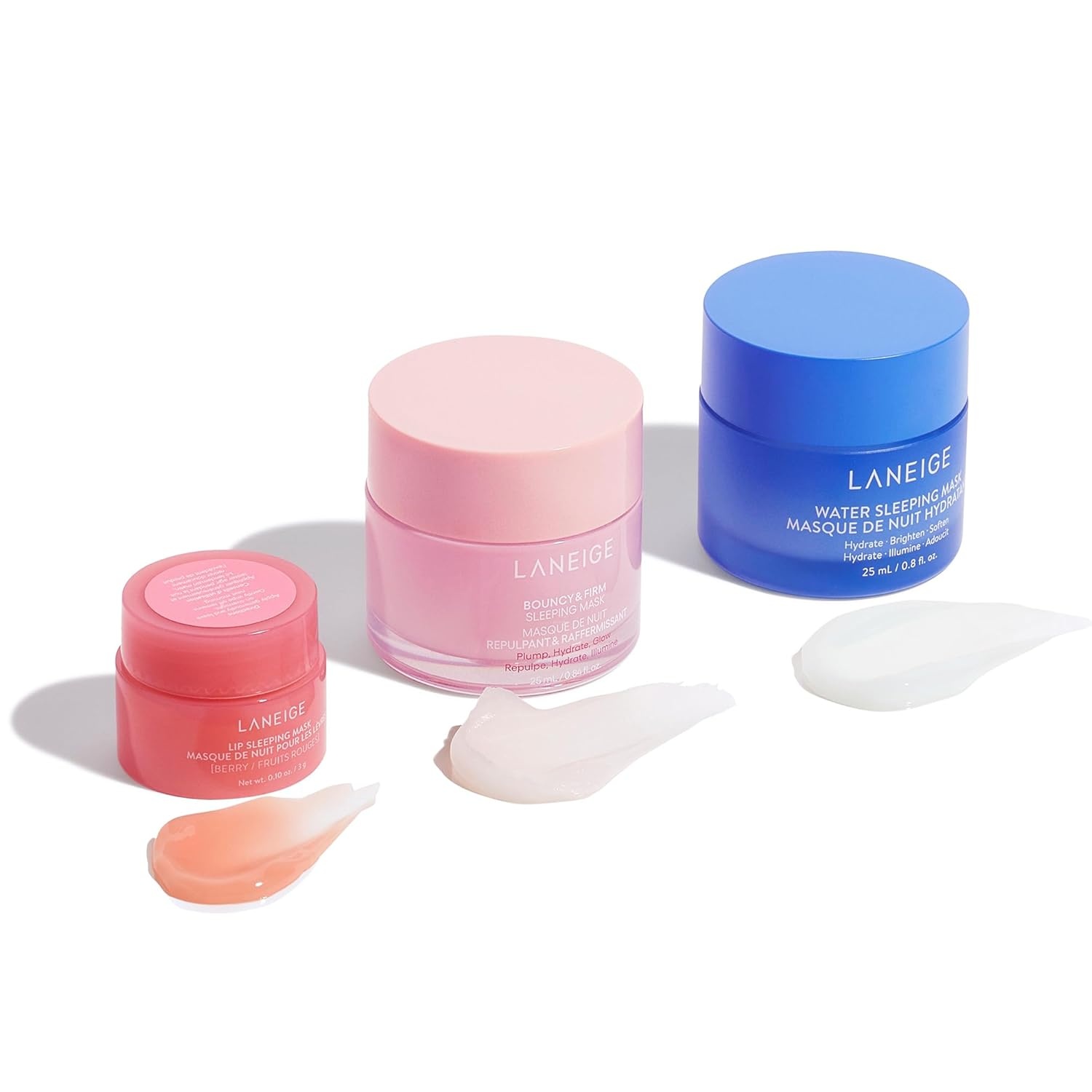 image:imageLANEIGE Dream Team Trio Water Sleeping Mask Lip Sleeping Mask Bouncy and Firm Mask BarrierBoosting Hydration Travel Sized