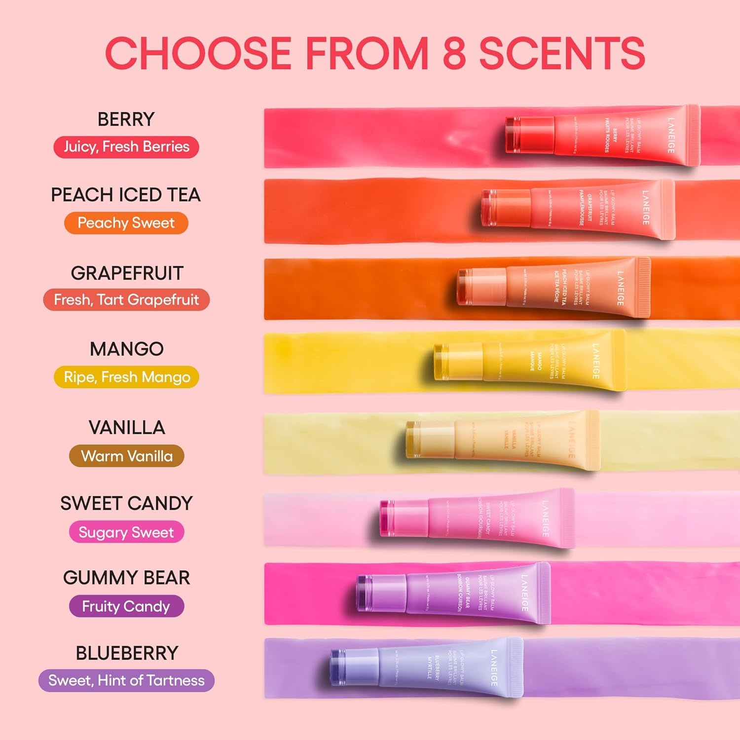 image:imageLANEIGE Lip Glowy Balm Sheer Tinted Lip Moisturizer with Shea Butter for Hydrating Shine amp Soft LipsPeach Iced Tea