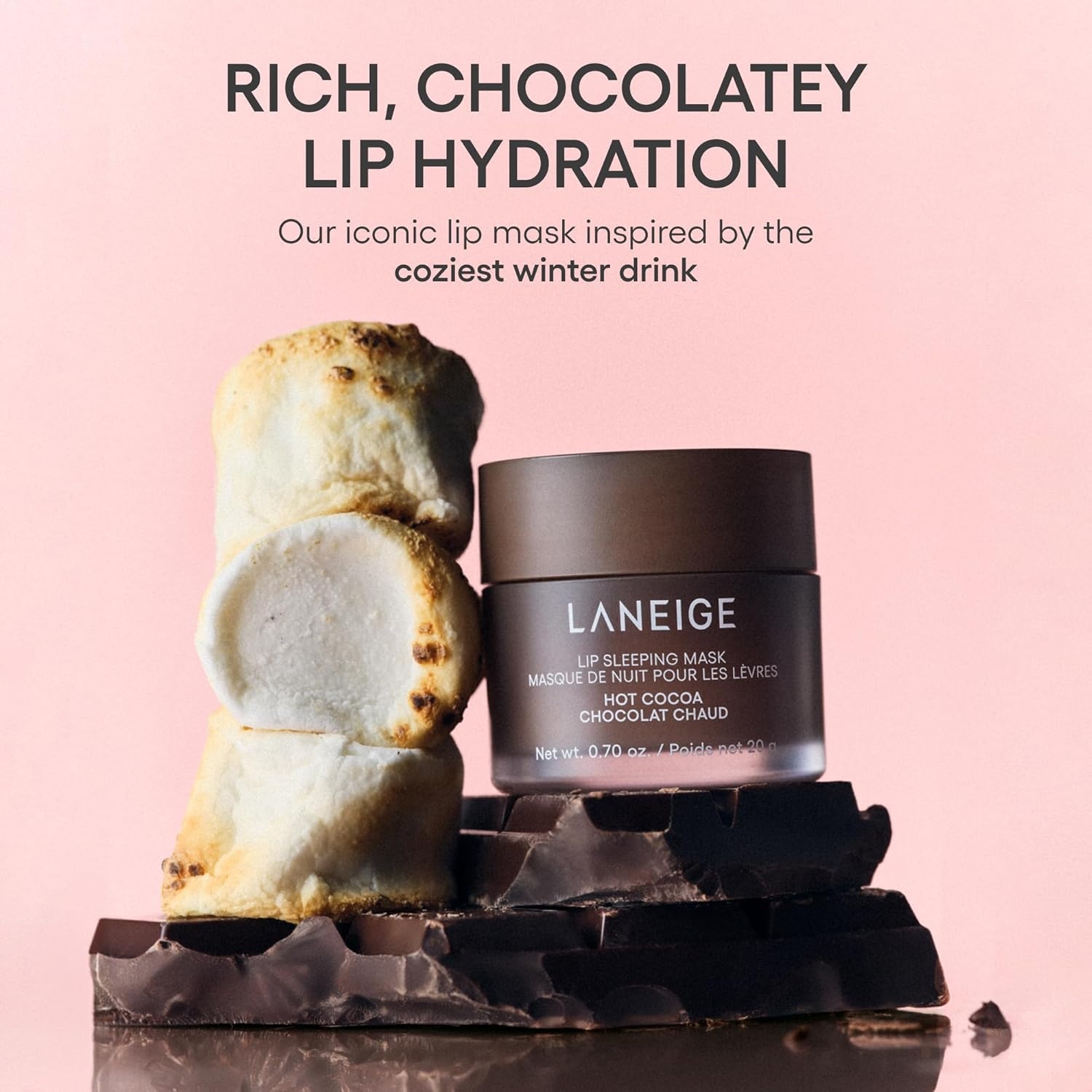 image:imageLANEIGE Lip Sleeping Mask Nourish Hydrate Vitamin C Murumuru amp Shea Butter Antioxidants Flaky Dry LipsHot Cocoa