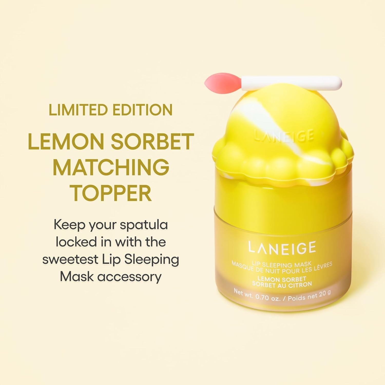 image:imageLANEIGE Lip Sleeping Mask Nourish Hydrate Vitamin C Murumuru amp Shea Butter Antioxidants Flaky Dry LipsLemon Sorbet Lip Topper Duo