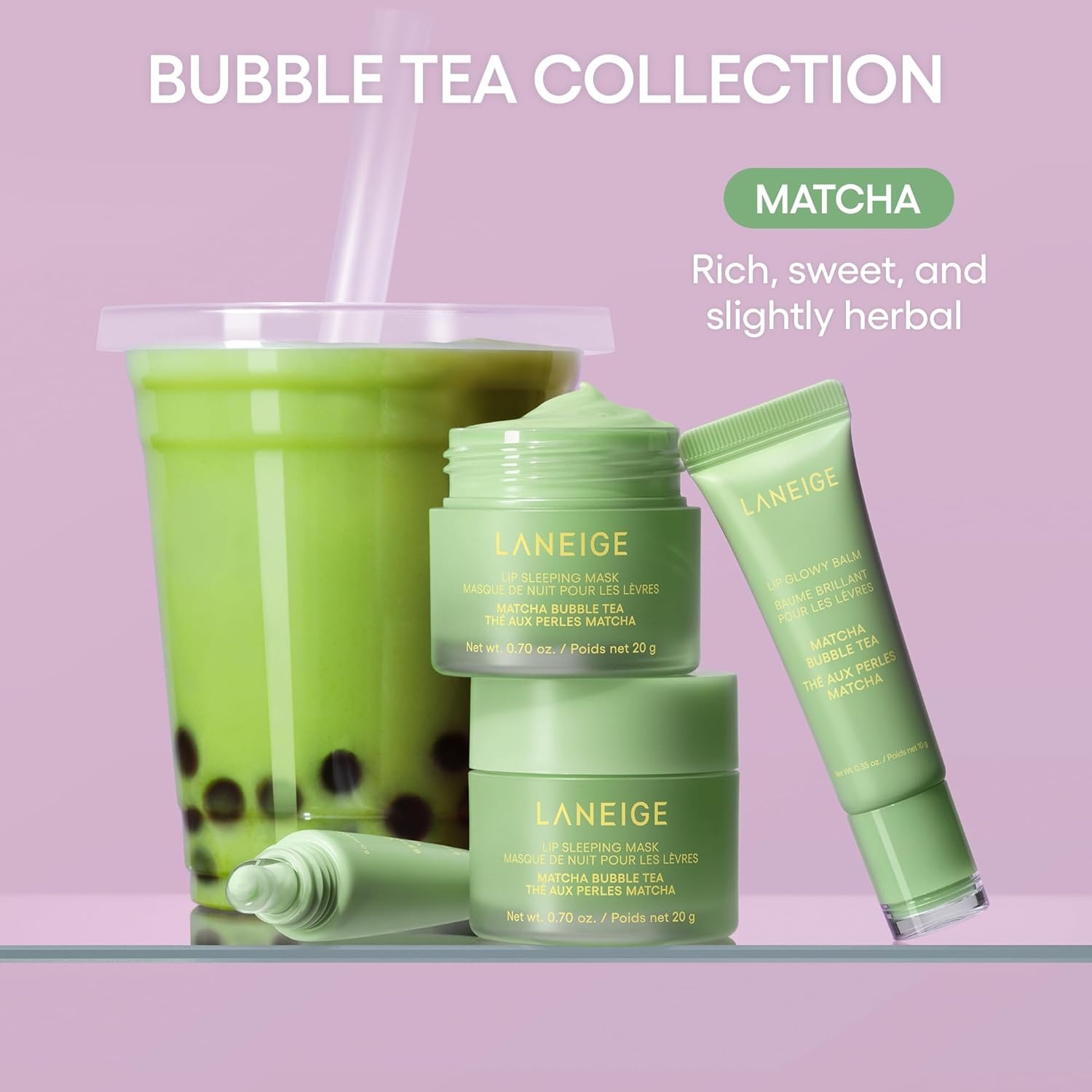 image:imageLANEIGE Lip Sleeping Mask Nourish Hydrate Vitamin C Murumuru amp Shea Butter Antioxidants Flaky Dry LipsMatcha Bubble Tea