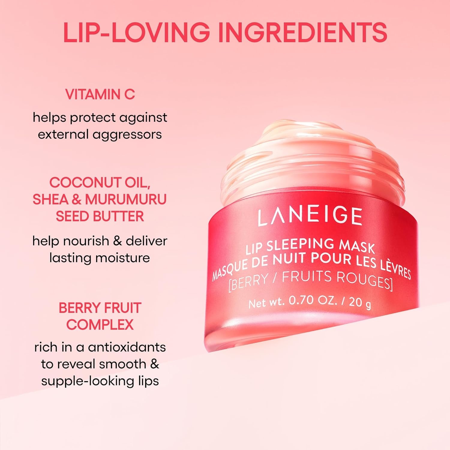 image:imageLANEIGE Lip Sleeping Mask Nourish Hydrate Vitamin C Murumuru amp Shea Butter Antioxidants Flaky Dry LipsPumpkin Pie