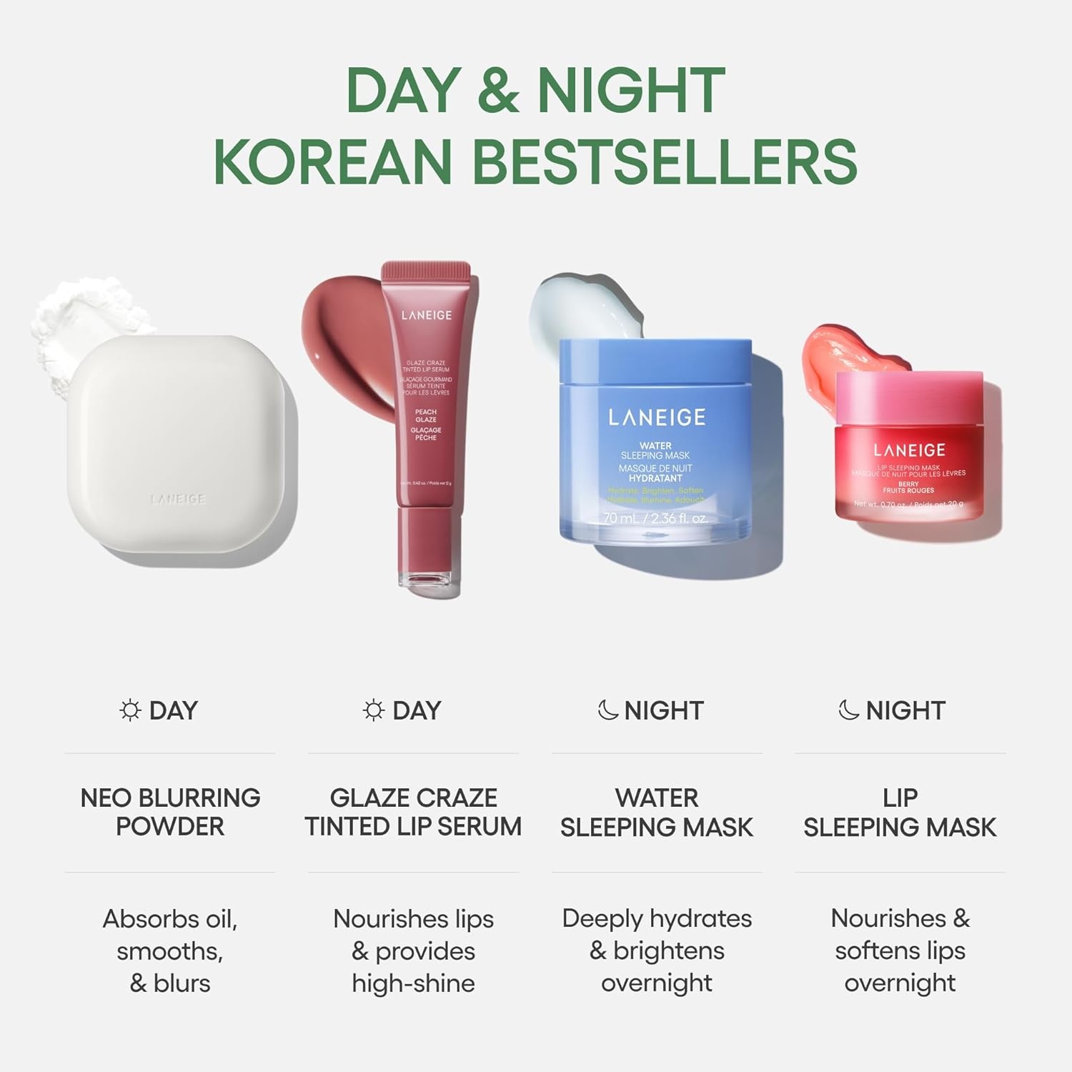image:imageLANEIGE Neo Blurring Powder Korean Shine Control Compact with Pore Blurring Smoothing Finish amp TravelFriendly No Spill PackagingNeo Powder Berry Keychain Duo