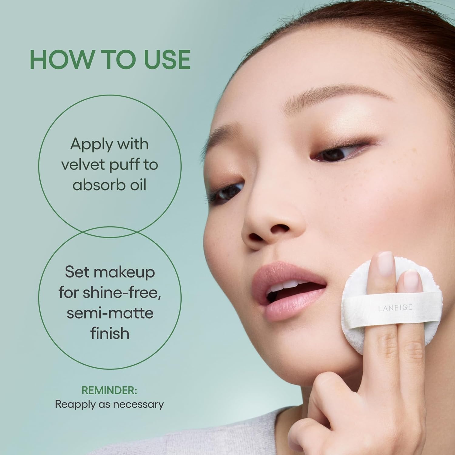 image:imageLANEIGE Neo Blurring Powder Korean Shine Control Compact with Pore Blurring Smoothing Finish amp TravelFriendly No Spill PackagingNeo Powder Mauve Keychain Duo
