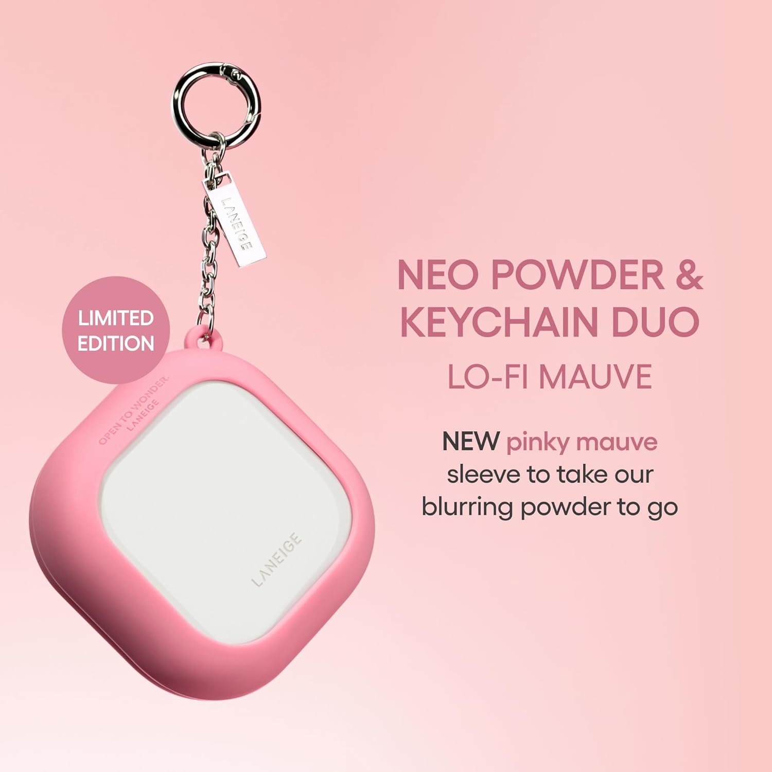 image:imageLANEIGE Neo Blurring Powder Korean Shine Control Compact with Pore Blurring Smoothing Finish amp TravelFriendly No Spill PackagingNeo Powder Mauve Keychain Duo