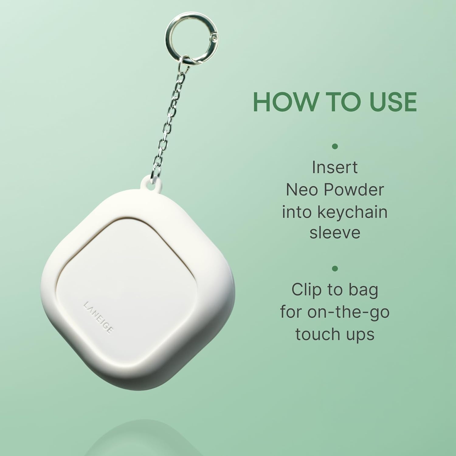 image:imageLANEIGE Neo Blurring Powder Korean Shine Control Compact with Pore Blurring Smoothing Finish amp TravelFriendly No Spill PackagingNeo Powder Keychain
