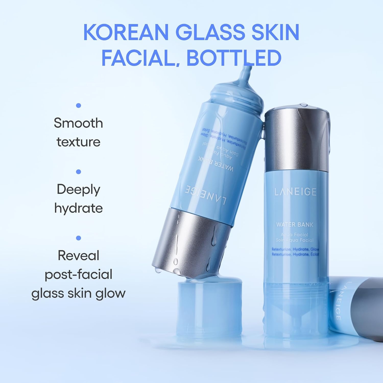 image:imageLANEIGE Water Bank Aqua Facial Serum KBeauty Exfoliating amp Hydrating Serum AHA BHA PHA Gentle Exfoliation Hyaluronic Acid amp Ceramide Glow Boost Smooth Soft Radiant Skin