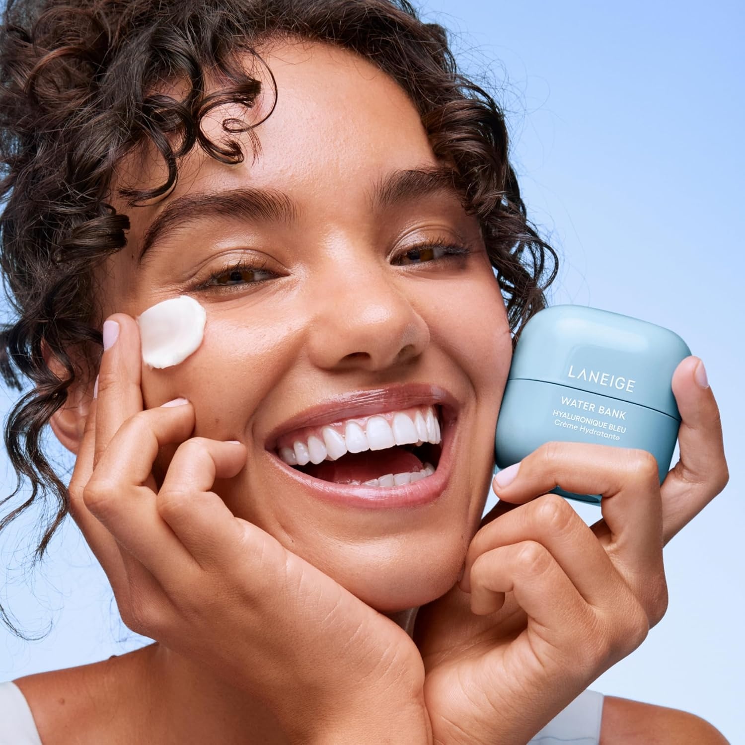 image:imageLANEIGE Water Bank Blue Hyaluronic Cream Moisturizer Hydrating Korean Face Cream with Squalane amp Ceramide for Skin Barrier Support DermatologistTestedWater Bank Cream Refill Duo w Keychain Pouch