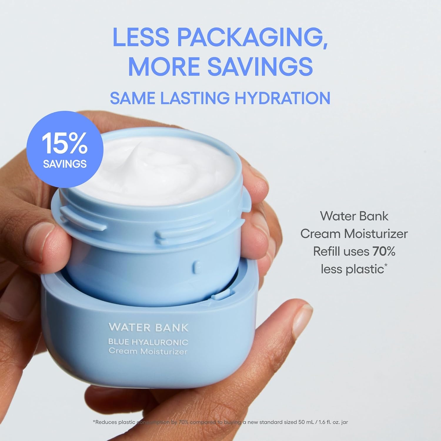 image:imageLANEIGE Water Bank Blue Hyaluronic Cream Moisturizer Hydrating Korean Face Cream with Squalane amp Ceramide for Skin Barrier Support DermatologistTested067 oz 20 ml Mini Travel Size