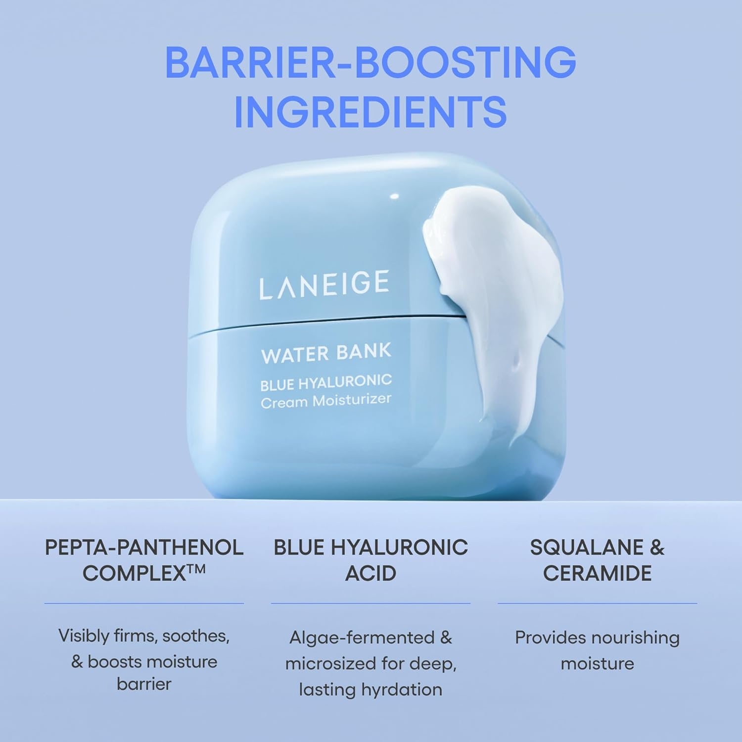 image:imageLANEIGE Water Bank Blue Hyaluronic Cream Moisturizer Hydrating Korean Face Cream with Squalane amp Ceramide for Skin Barrier Support DermatologistTested16 oz 50 ml Full Size