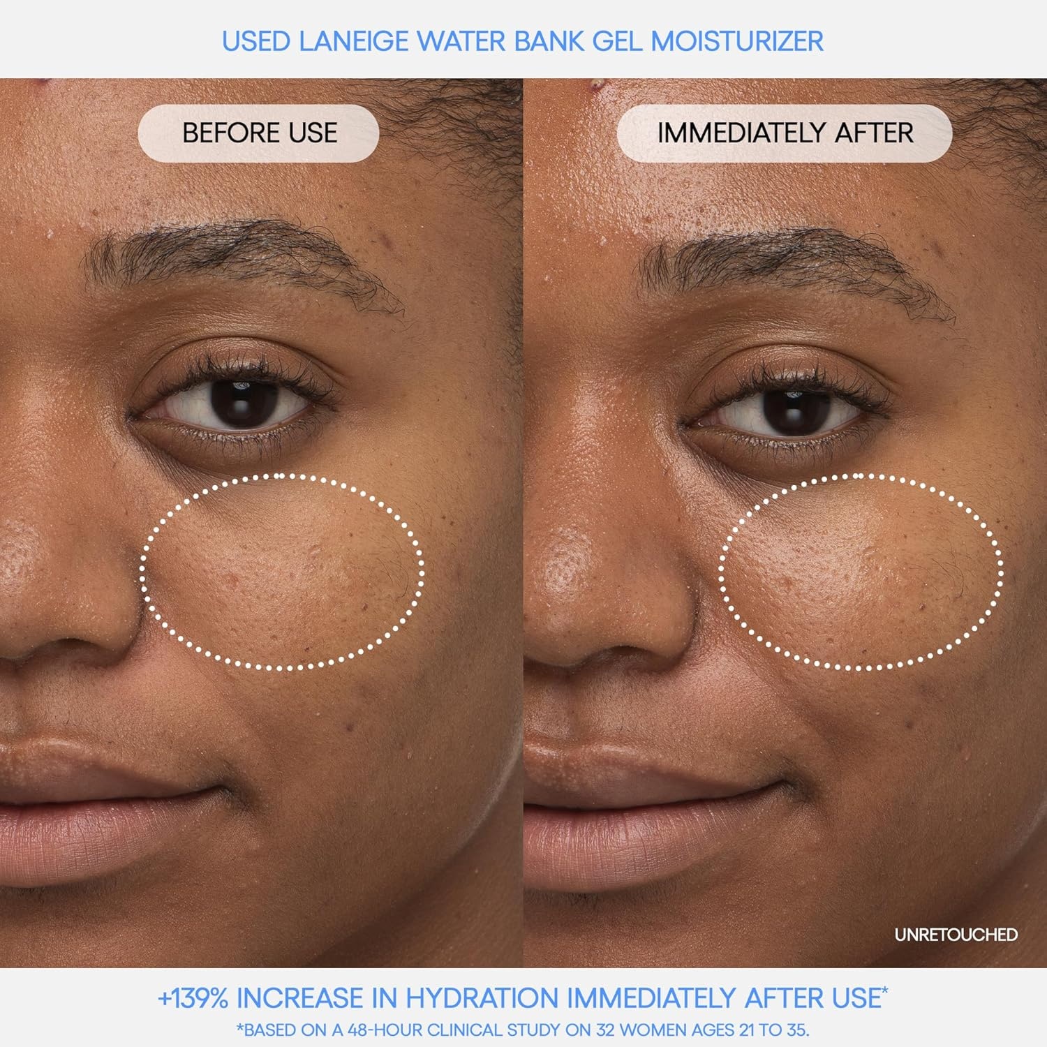 image:imageLANEIGE Water Bank Blue Hyaluronic Gel Moisturizer Lightweight Hydrating Face Gel with Mint Extract Hypoallergenic amp DermatologistTested68 oz 20 ml Mini Travel Size