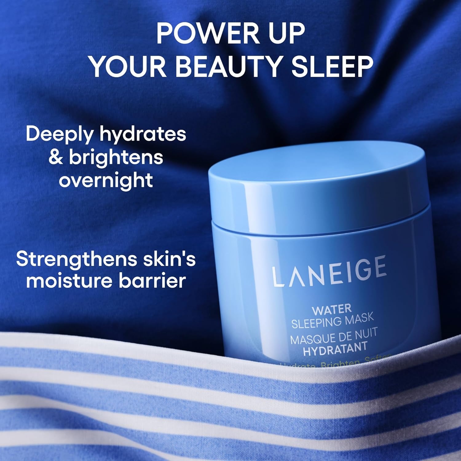 image:imageLANEIGE Water Sleeping Mask Hydrating Korean Overnight Mask with Squalane amp ProbioticDerived Complex for Bright Glowing Skin amp Barrier Support236 fl oz 70ml Full Size