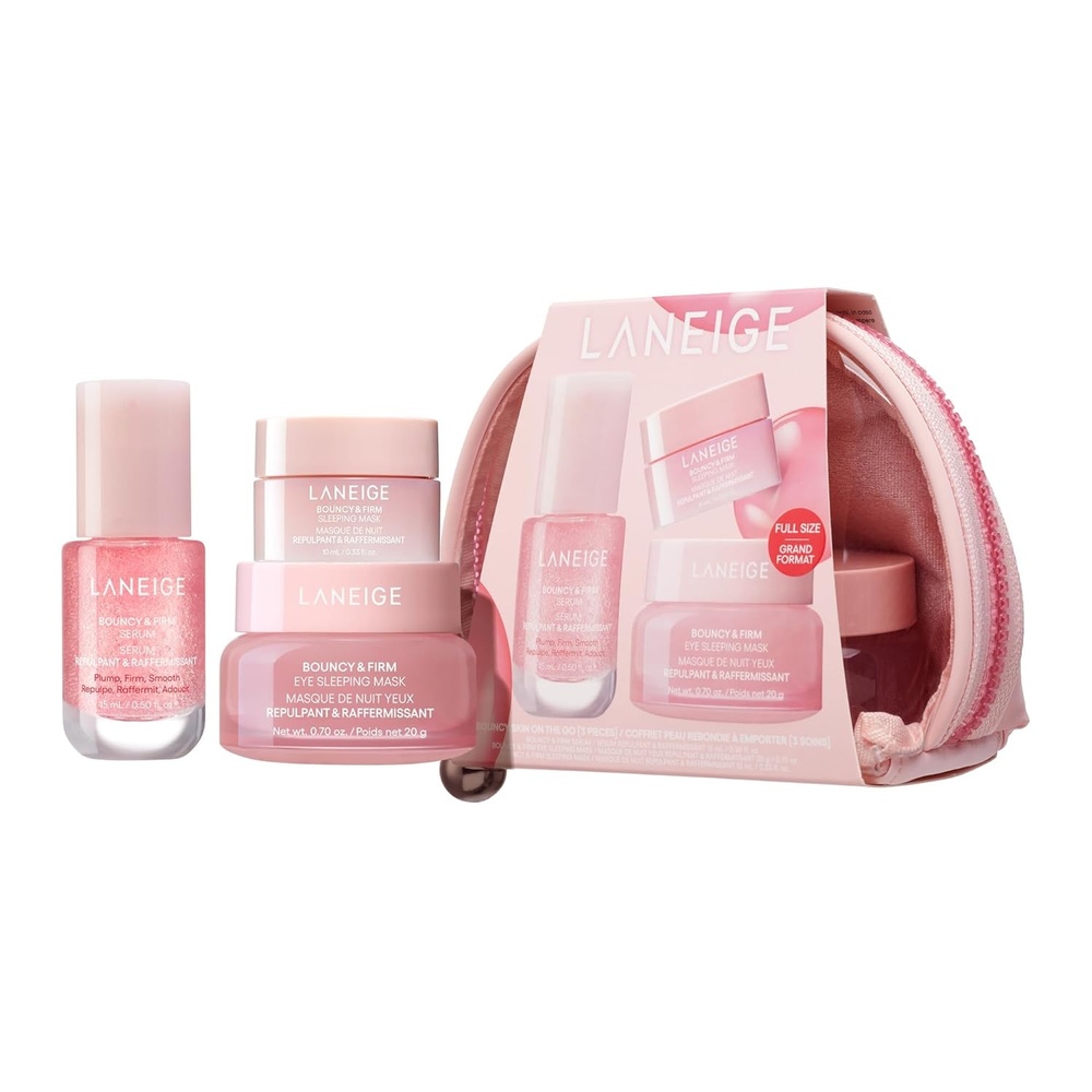 image:imageLANEIGE Bouncy and Firm Sleeping Mask Revitalize Smooth Peony amp Collagen Complex BarrierBoosting HydrationBouncy Skin On The Go Set