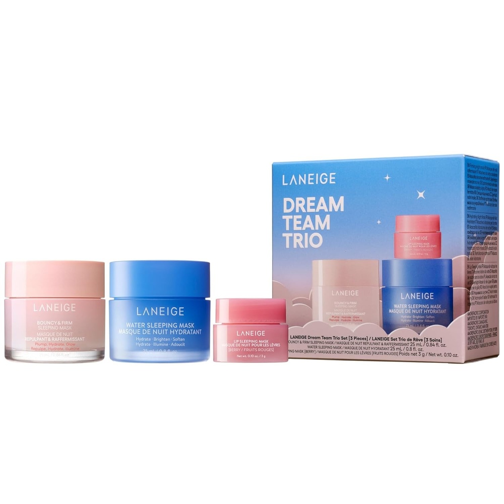 image:imageLANEIGE Dream Team Trio Water Sleeping Mask Lip Sleeping Mask Bouncy and Firm Mask BarrierBoosting Hydration Travel Sized