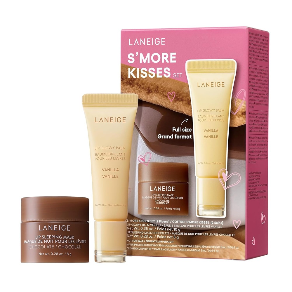 image:imageLANEIGE Lip Glowy Balm Sheer Tinted Lip Moisturizer with Shea Butter for Hydrating Shine amp Soft LipsSmore Kisses Set
