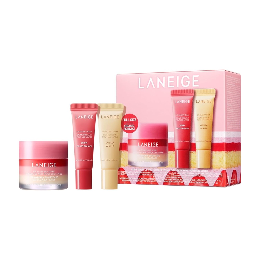 image:imageLANEIGE Lip Sleeping Mask Nourish Hydrate Vitamin C Murumuru amp Shea Butter Antioxidants Flaky Dry LipsBerry Sweet Lip Trio