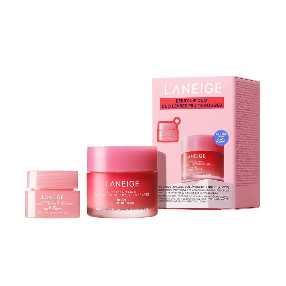 image:imageLANEIGE Lip Sleeping Mask Nourish Hydrate Vitamin C Murumuru amp Shea Butter Antioxidants Flaky Dry LipsLip Sleeping Mask Berry Duo
