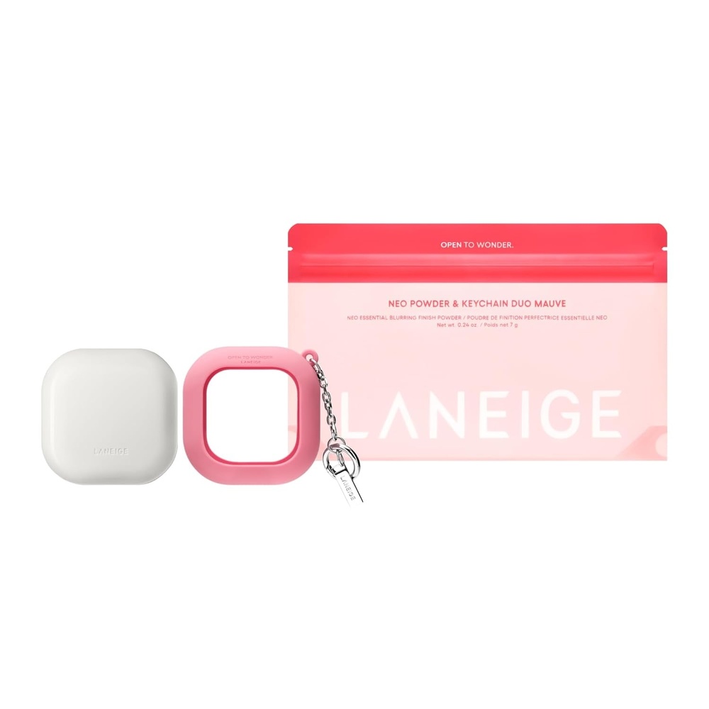 image:imageLANEIGE Neo Blurring Powder Korean Shine Control Compact with Pore Blurring Smoothing Finish amp TravelFriendly No Spill PackagingNeo Powder Mauve Keychain Duo