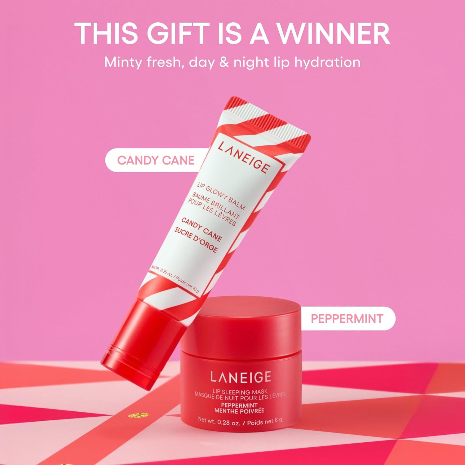 image:imageLaneige Skincare amp Lip Care Holiday Gift Sets Lip Mask Water Bank Lip Glowy Balm Beauty Essentials for Gifting amp SelfCareMinty Lip Duo