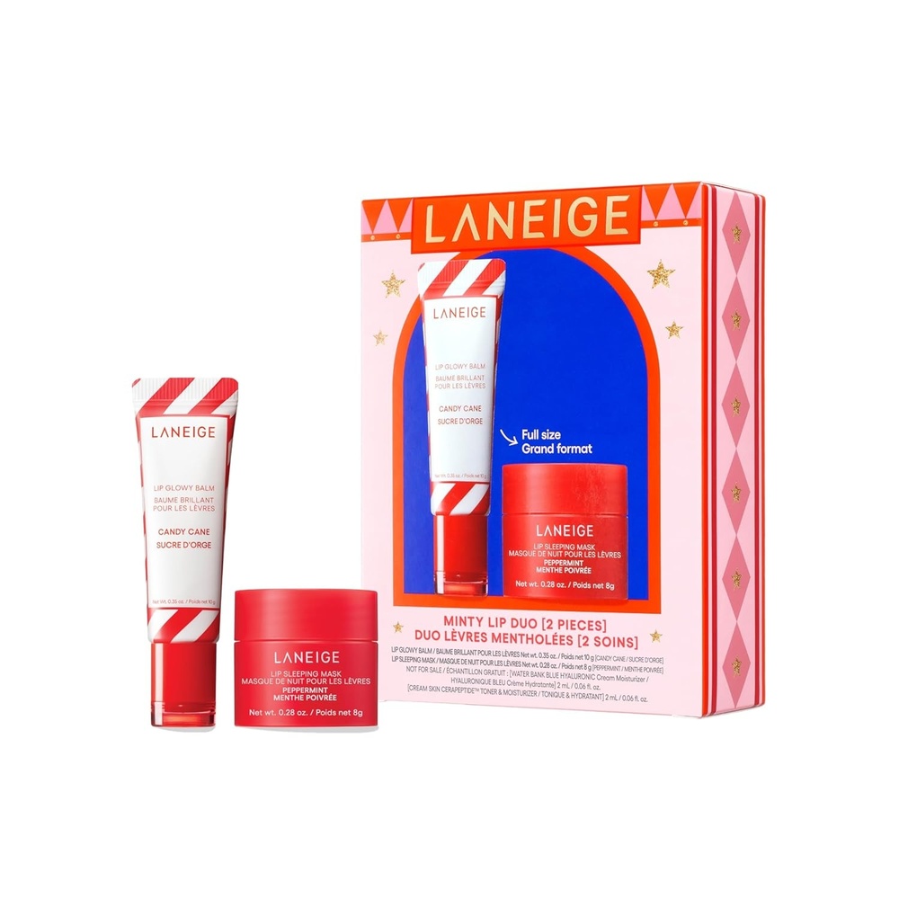 image:imageLaneige Skincare amp Lip Care Holiday Gift Sets Lip Mask Water Bank Lip Glowy Balm Beauty Essentials for Gifting amp SelfCareMinty Lip Duo