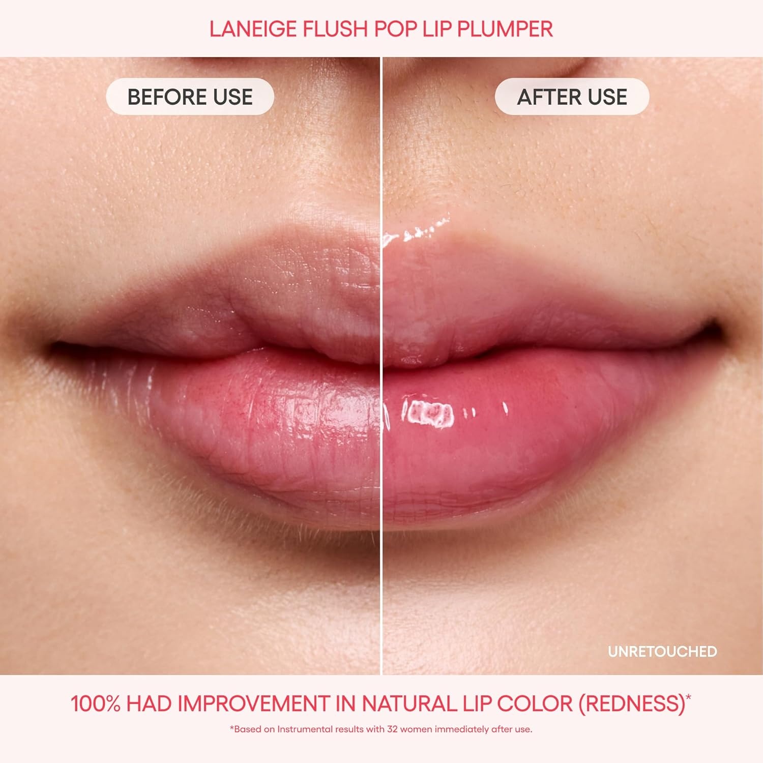 image:imageLANEIGE Flush Pop Peptide Lip Gloss Treatment Tube Plumping amp Volumizing Cooling Gel Korean Skin Care